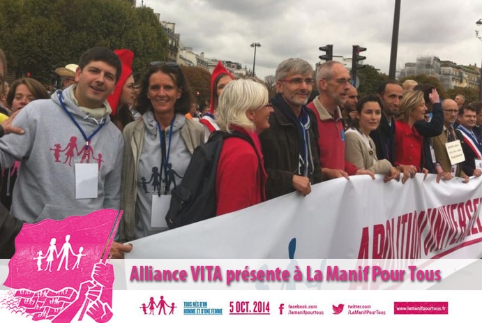 alliance vita présente à la manif pour tous du 5 octobre
