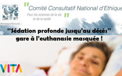 [CP] Sédation profonde jusqu’au décès : gare à l’euthanasie masquée !