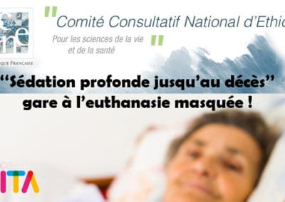 [cp] sédation profonde jusqu’au décès : gare à l’euthanasie masquée !