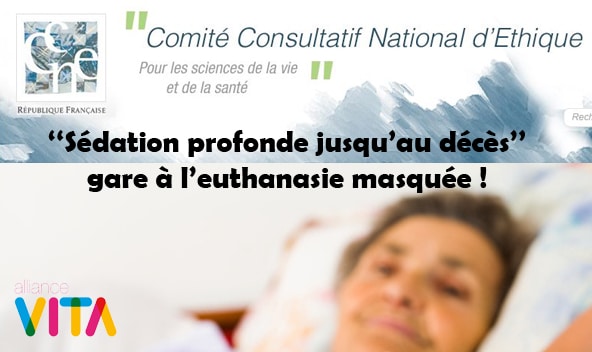 [CP] Sédation profonde jusqu’au décès : gare à l’euthanasie masquée !